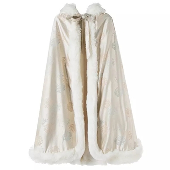 Hanfu cape, Chenille anyag, 50–70% poliészter, szőrme gallér, polár bélés