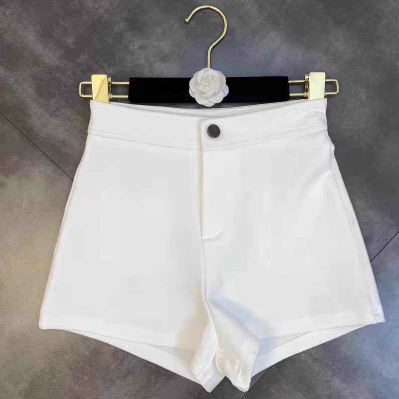 Дамски панталони с висока талия, три четвърти дължина, полиестер, микроеластични, плътен плат, урбан стил