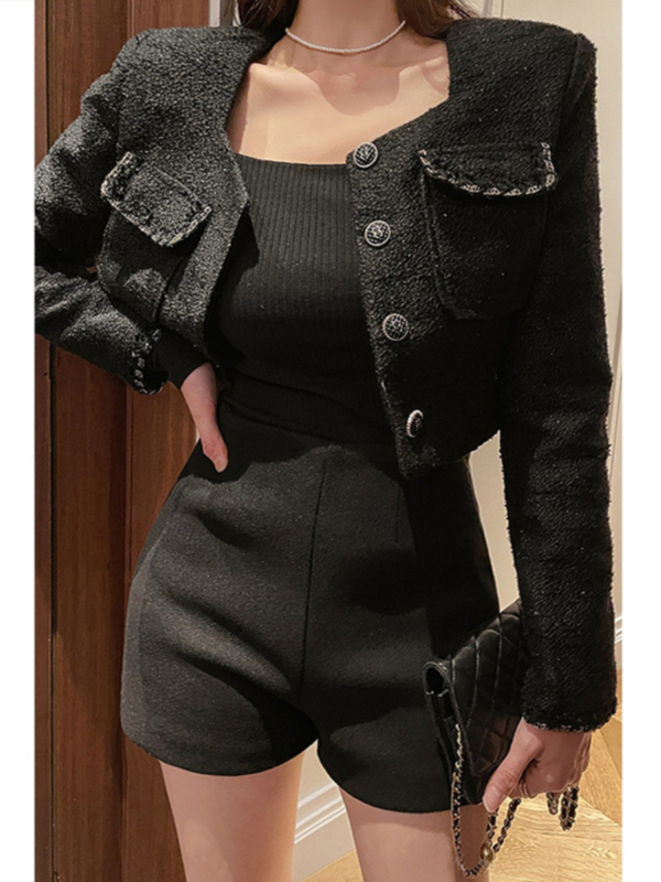 Зимни вълнени панталони с висока талия, свободна кройка и широки крачоли, А-линия