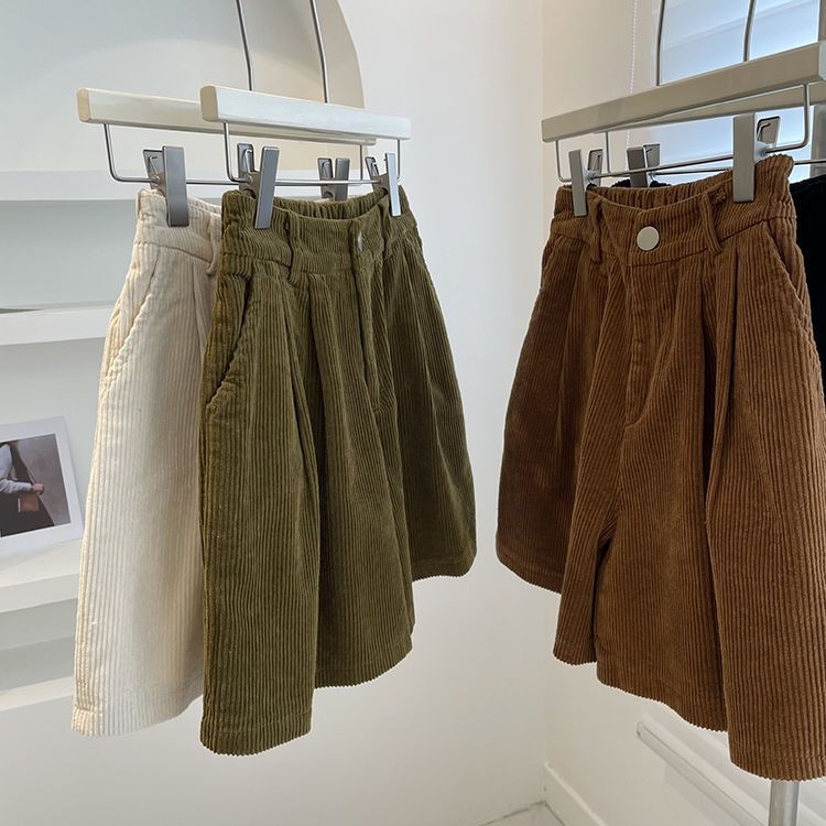 Pantaloni casual evazați pentru femei, lungime 3/4, țesătură poliester-lână, cu buzunare