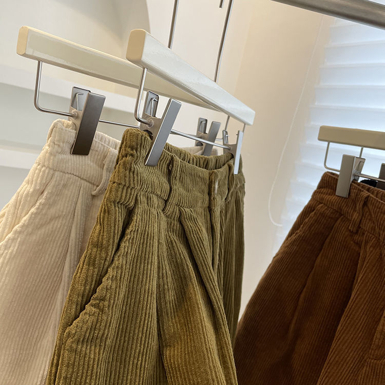 Pantaloni casual evazați pentru femei, lungime 3/4, țesătură poliester-lână, cu buzunare