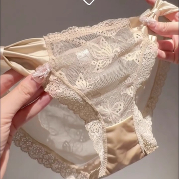 Ženske nylon kratke gaćice s pamukom u preponi, srednji struk, uzorak mašnice, prozračne i podižu stražnjicu
