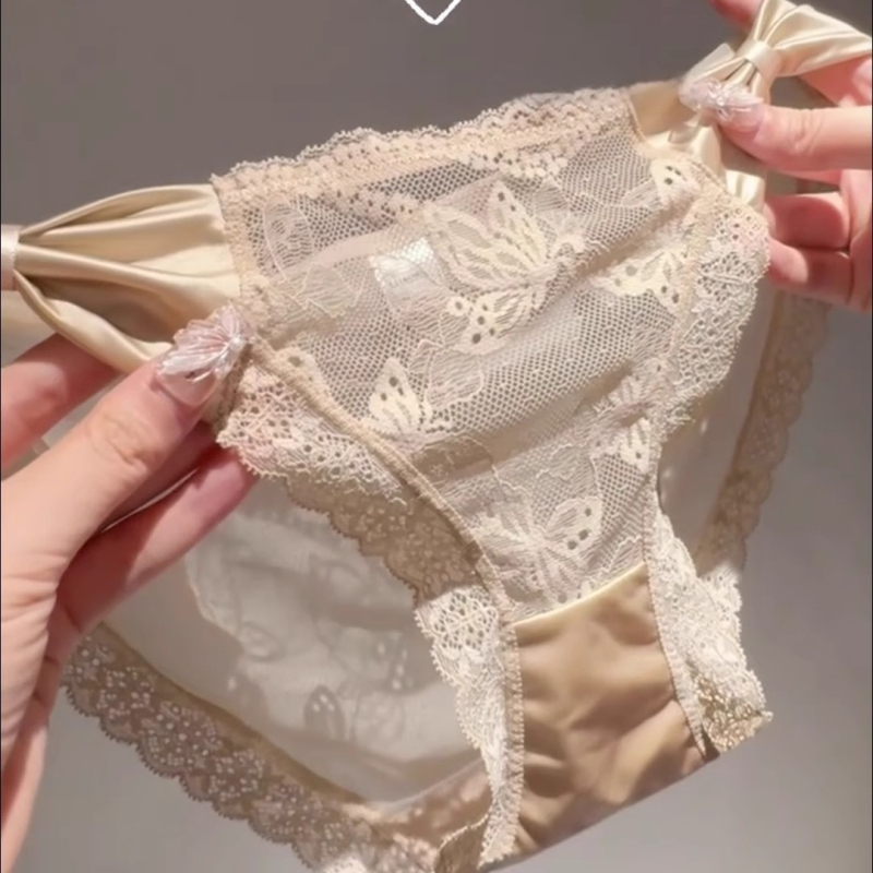 Ženske nylon kratke gaćice s pamukom u preponi, srednji struk, uzorak mašnice, prozračne i podižu stražnjicu