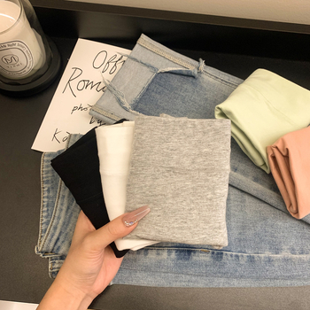 Ženske antibakterijske pamučne gaćice s produženim preklopom, srednje visoki struk, podizanje trbuha i stražnjice