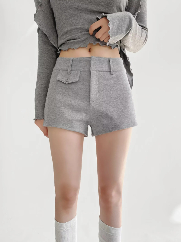 Жени къси панталони с висока талия, еластичен спандекс, прилепнала кройка, летна колекция 2025