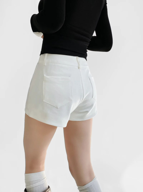 Жени къси панталони с висока талия, еластичен спандекс, прилепнала кройка, летна колекция 2025