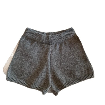 Висока талия плетени шорти – полиестер 95%+, спандекс до 30%, къси, висока еластичност, умерена дебелина