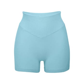Bezšivne šorceve za jogu visokog pojasa, prozračne i upijaju znoj, duljina tri četvrtine, unutarnji šav 3,5 inča, sastav: 92% najlon / 8% spandex, lifting i oblikovanje