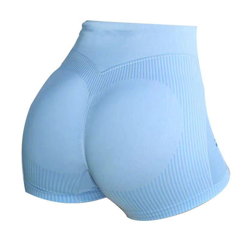 Bezšivne šorceve za jogu visokog pojasa, prozračne i upijaju znoj, duljina tri četvrtine, unutarnji šav 3,5 inča, sastav: 92% najlon / 8% spandex, lifting i oblikovanje