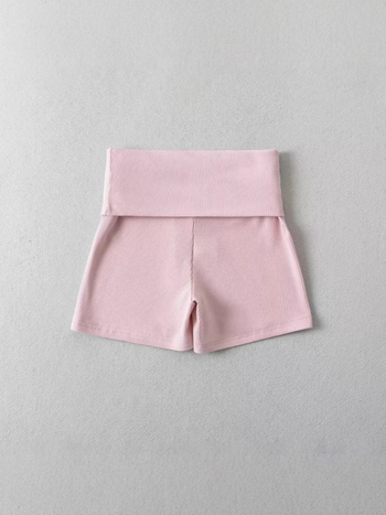 Дамски къси спортни панталони с висока талия, полиестер, съдържание 70–80%, микроеластичност, тънък плат