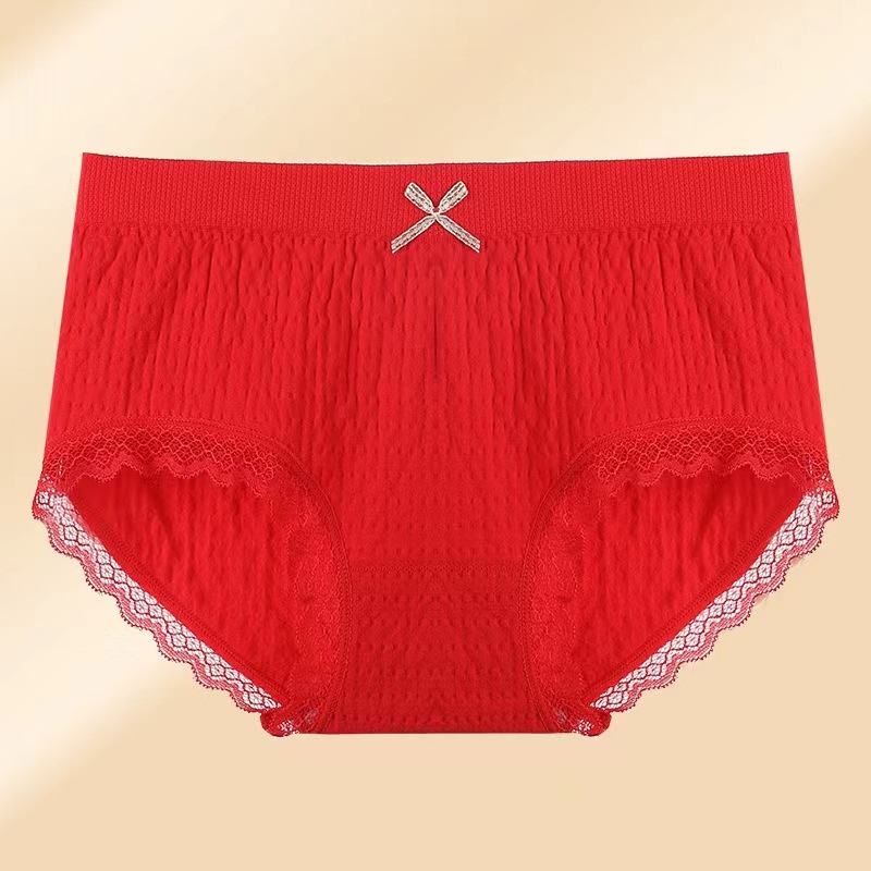 Ženske bezšivne gaćice od najlona, srednji struk, pamuk podstava u području prepona, prozračna jacquard tkanina, jedinstveni jednobojni uzorak, pogodne za sve sezone