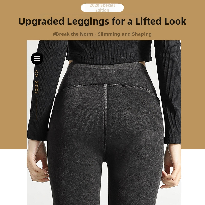 Merginų leginsai iš medvilnės-poliesterio mišinio, aukštas juosmuo, mikroelastingumas, siauras pjovimas pencil, vienpalvis, rudens-žiema