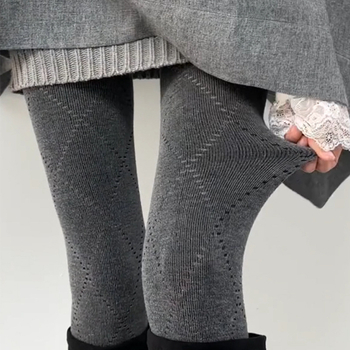 Leggins s dijamantnom mrežom za jesen-zimu, visoka elastičnost, oblikovanje tijela, pamuk 70-80%