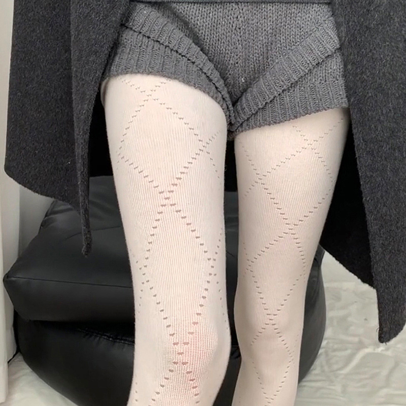 Leggins s dijamantnom mrežom za jesen-zimu, visoka elastičnost, oblikovanje tijela, pamuk 70-80%