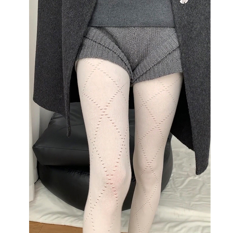 Leggins s dijamantnom mrežom za jesen-zimu, visoka elastičnost, oblikovanje tijela, pamuk 70-80%