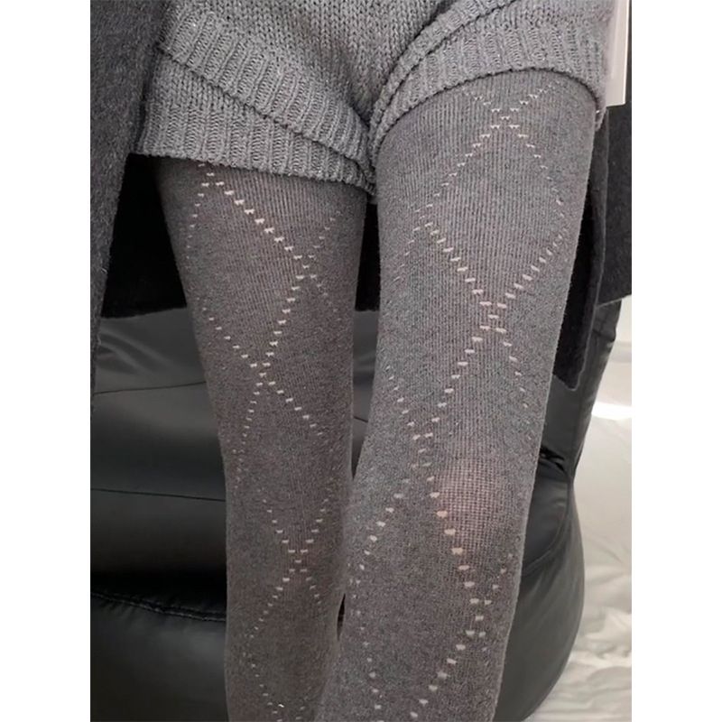 Leggins s dijamantnom mrežom za jesen-zimu, visoka elastičnost, oblikovanje tijela, pamuk 70-80%