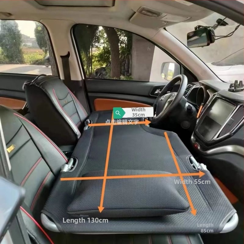 L6F Saliekamā automašīnas gulta – priekšējās sēdvietas guļvieta, universāls auto matrac, Materiāls: Flocking; Automātiska uzpūšana