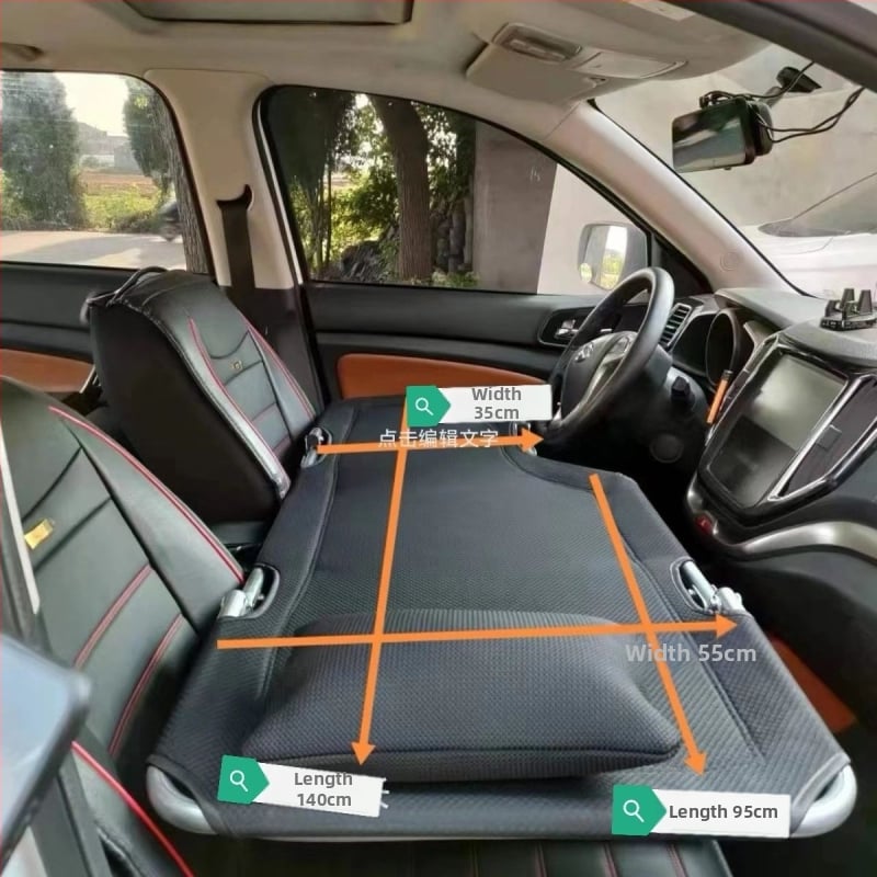 L6F Saliekamā automašīnas gulta – priekšējās sēdvietas guļvieta, universāls auto matrac, Materiāls: Flocking; Automātiska uzpūšana