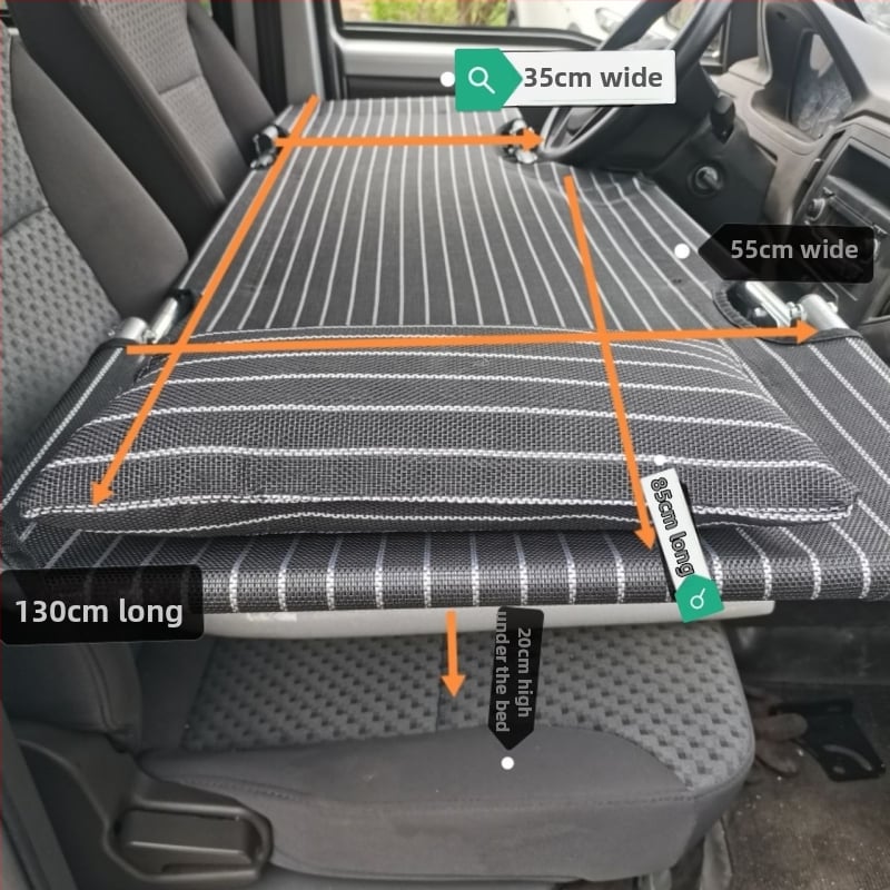 L6F Saliekamā automašīnas gulta – priekšējās sēdvietas guļvieta, universāls auto matrac, Materiāls: Flocking; Automātiska uzpūšana