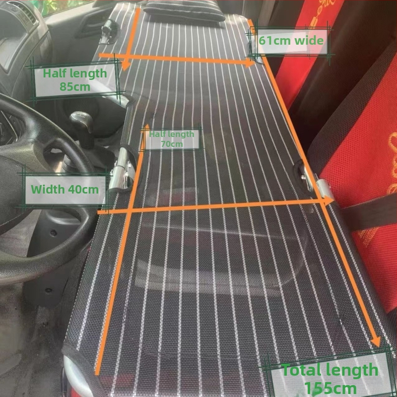 L6F Saliekamā automašīnas gulta – priekšējās sēdvietas guļvieta, universāls auto matrac, Materiāls: Flocking; Automātiska uzpūšana