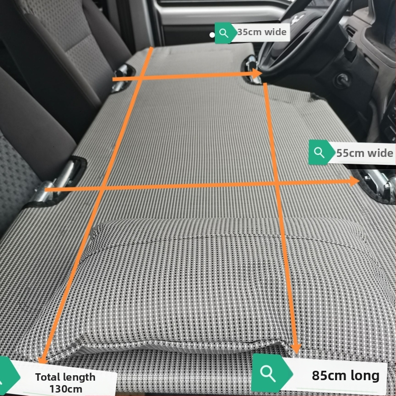 L6F Saliekamā automašīnas gulta – priekšējās sēdvietas guļvieta, universāls auto matrac, Materiāls: Flocking; Automātiska uzpūšana