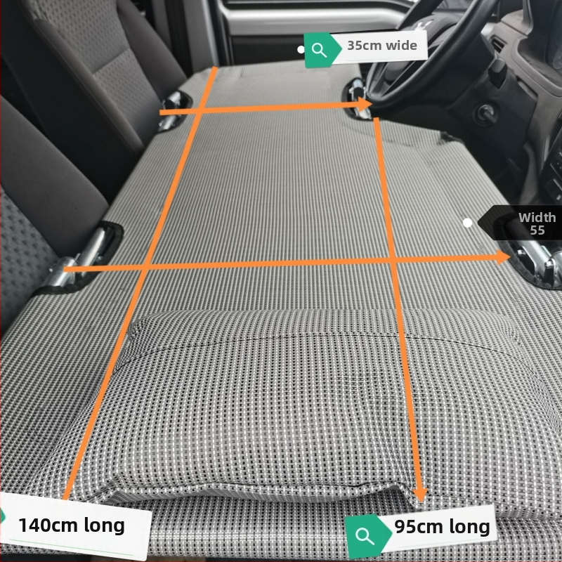 L6F Saliekamā automašīnas gulta – priekšējās sēdvietas guļvieta, universāls auto matrac, Materiāls: Flocking; Automātiska uzpūšana