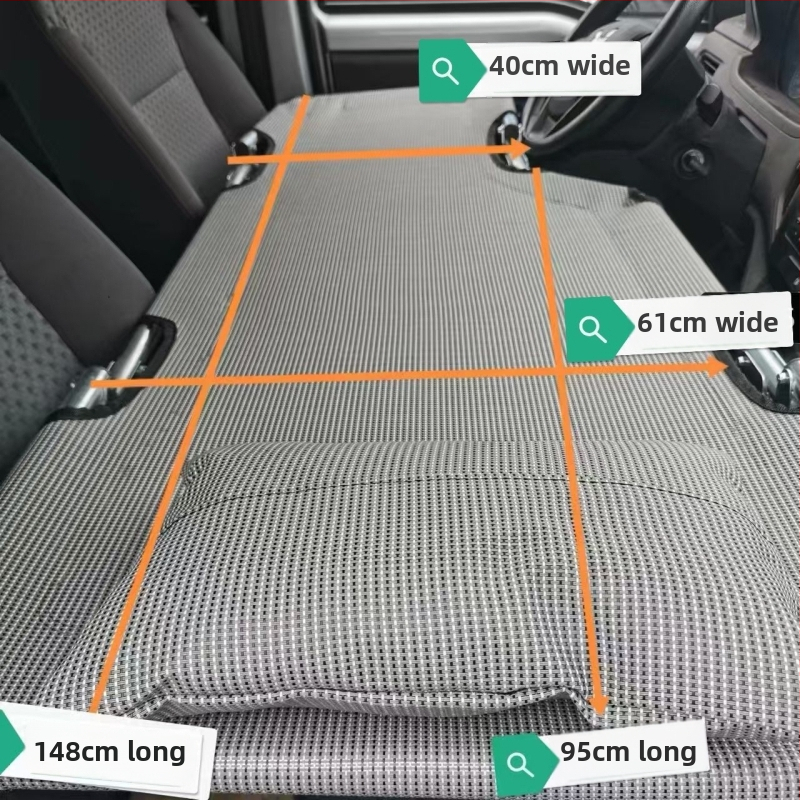 L6F Saliekamā automašīnas gulta – priekšējās sēdvietas guļvieta, universāls auto matrac, Materiāls: Flocking; Automātiska uzpūšana