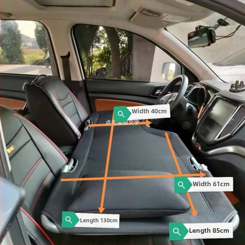 L6F Saliekamā automašīnas gulta – priekšējās sēdvietas guļvieta, universāls auto matrac, Materiāls: Flocking; Automātiska uzpūšana
