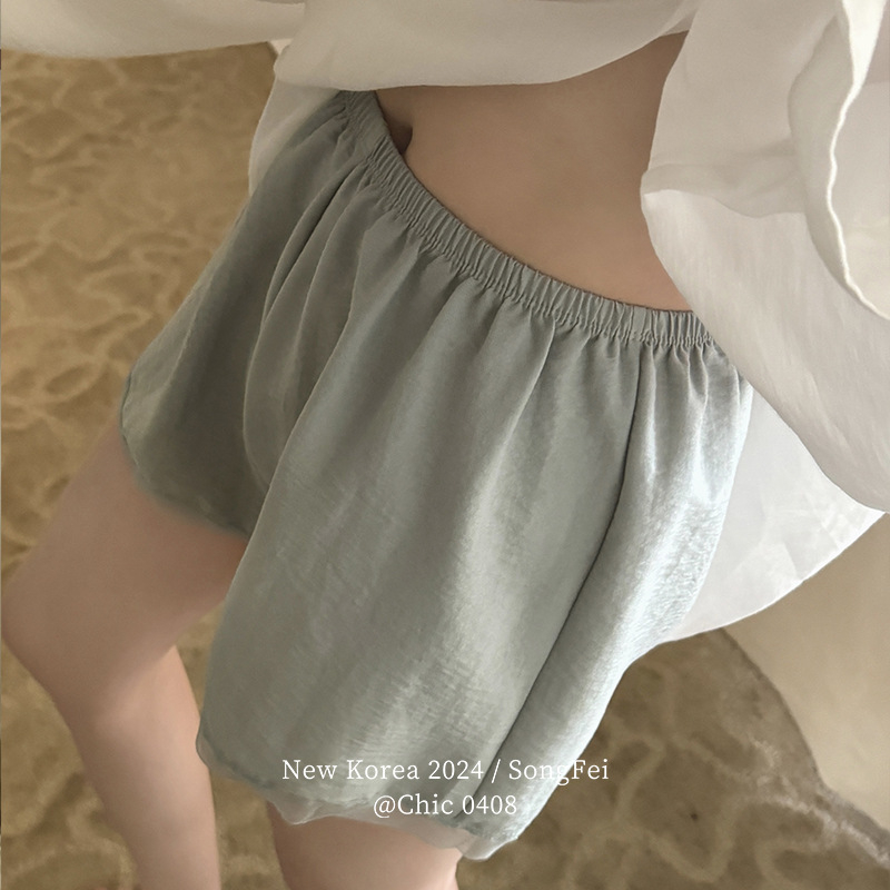 Drošības bikses ar mežģīņu malām, elpojošs šifona audums (90% poliesters), vidukļa vidus, vienkāršs audums, aizsardzība pret caurspīdīgumu