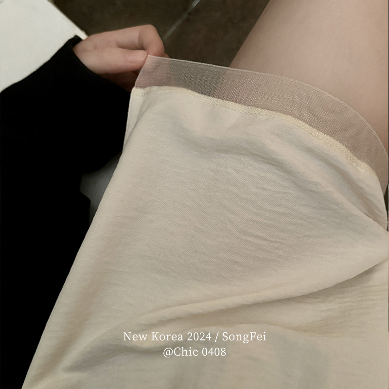 Drošības bikses ar mežģīņu malām, elpojošs šifona audums (90% poliesters), vidukļa vidus, vienkāršs audums, aizsardzība pret caurspīdīgumu