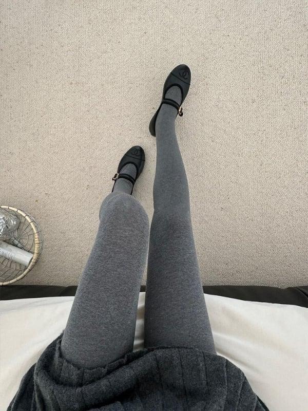 Памучни дамски колготки за есенно-зимния сезон, анти-закачане, лека компресия, с чорапчета, еднотонни, 80–90% памук