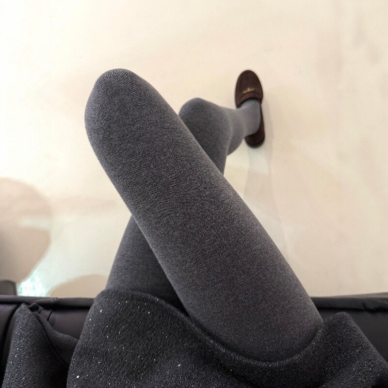 Памучни дамски колготки за есенно-зимния сезон, анти-закачане, лека компресия, с чорапчета, еднотонни, 80–90% памук