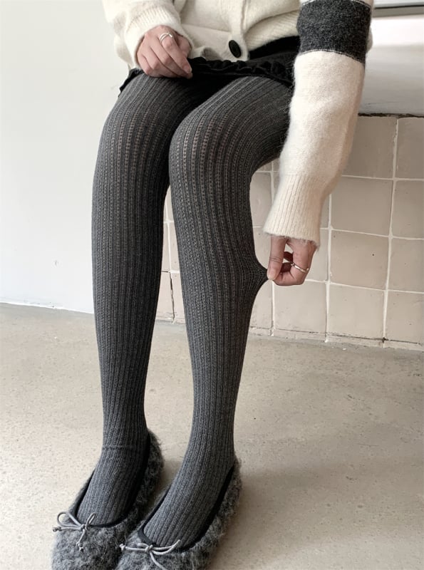 Καλσόν με πλέγμα διακοσμητικό, αναπνεύσιμο ύφασμα Tencel (Lyocell), μεσαίας πυκνότητας, κορεάτικου στυλ