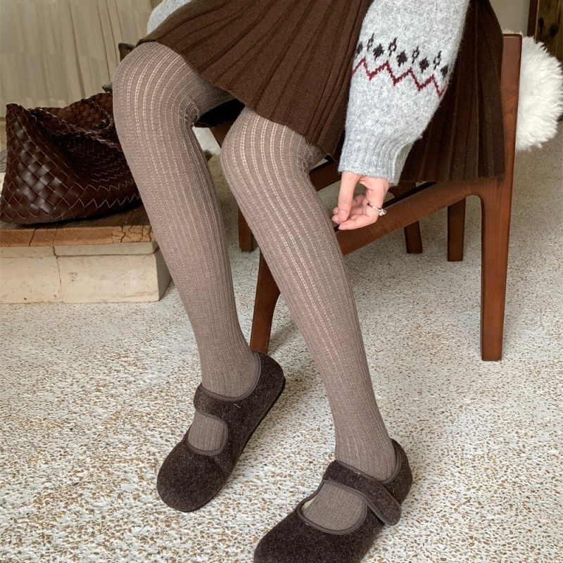 Καλσόν με πλέγμα διακοσμητικό, αναπνεύσιμο ύφασμα Tencel (Lyocell), μεσαίας πυκνότητας, κορεάτικου στυλ