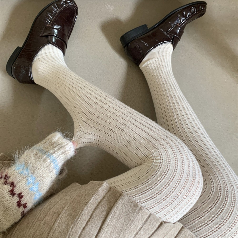 Καλσόν με πλέγμα διακοσμητικό, αναπνεύσιμο ύφασμα Tencel (Lyocell), μεσαίας πυκνότητας, κορεάτικου στυλ