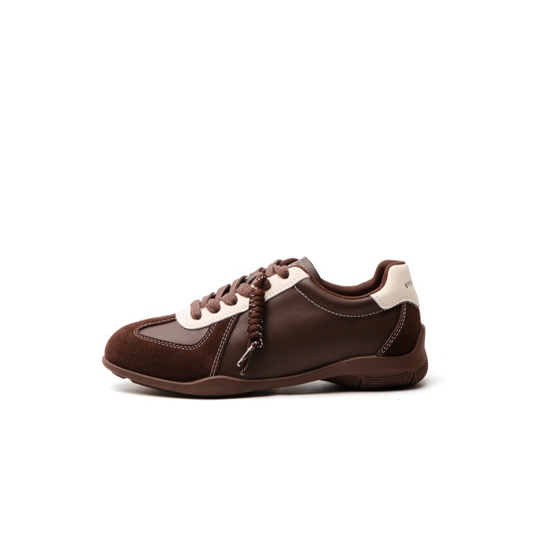 Ženske tenisice Forrest Gump s retro stilom, niski gornji dio, gumeni potplat, okrugli vrh, prednje vezivanje šnurkama