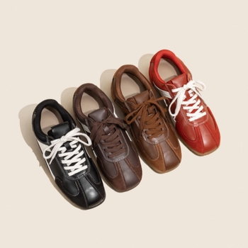 Adidași Forrest Gump cu partea superioară din super fiber, talpa din cauciuc, brană EVA, închidere cu șireturi, toc plat