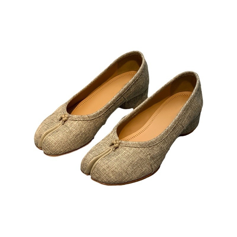 Ženske Slip-On cipele od kože krave – gornji dio od kože, ulošak od kože koze, potplat od prave kože, niski otvor, debeli pet 3–5 cm