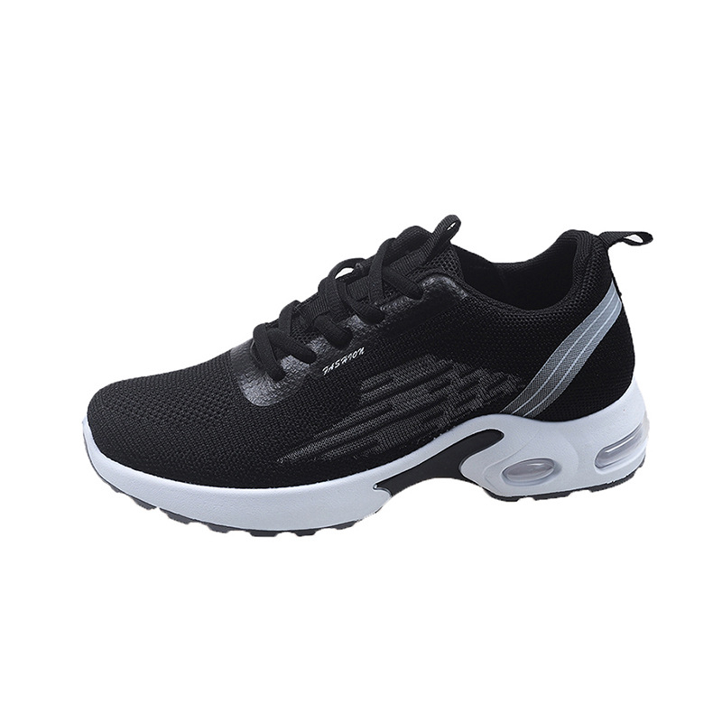Ženske Flyknit casual tenisice - vezanje špage, prozračna mreža, niski gornji dio, prugasti uzorak, PVC potplat