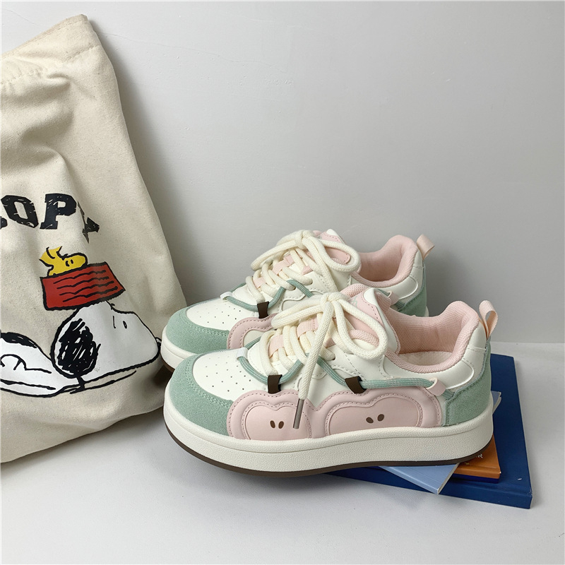 Far Wave дамски канвасови маратонки в стил Хонг Конг, есен 2025, връзки, нисък връх, PU горна част, инжекционно формована подметка