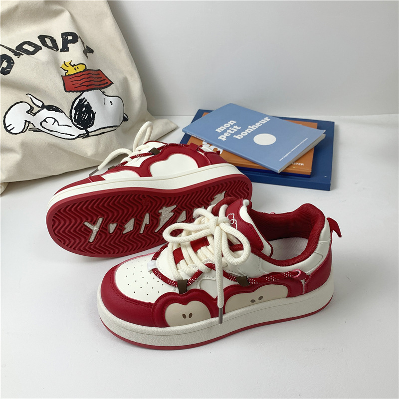 Far Wave дамски канвасови маратонки в стил Хонг Конг, есен 2025, връзки, нисък връх, PU горна част, инжекционно формована подметка