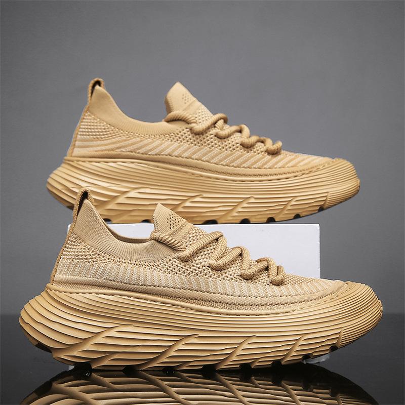 Vīriešu sportiski ikdienas kurpes ar elpojošu tīkla augšpusi, gumijas zole, EVA iekšējā zole, slip-on dizains, zema papēža