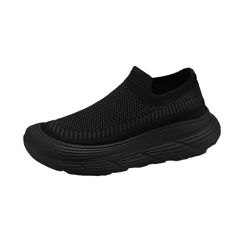 Vīriešu sportiski ikdienas kurpes ar elpojošu tīkla augšpusi, gumijas zole, EVA iekšējā zole, slip-on dizains, zema papēža