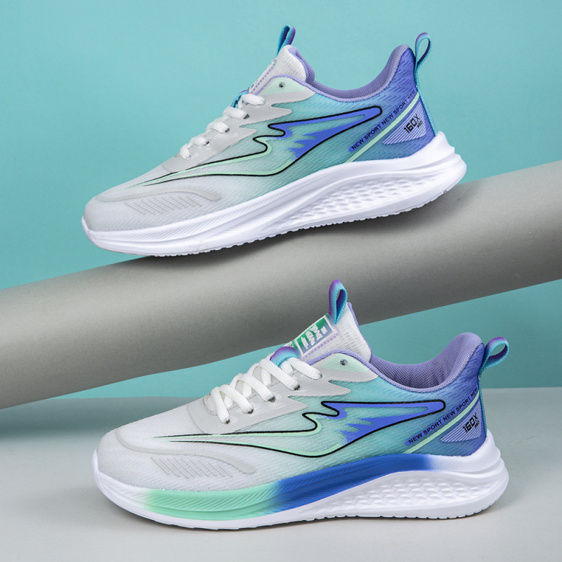 Unisex skrienošas kurpes ar elpojošu zivju zīda sietes augšdaļu, viegla EVA zole, šņorēšana, zems profils, apaļa purns