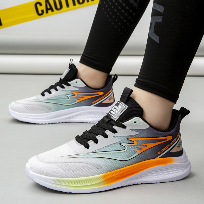 Unisex skrienošas kurpes ar elpojošu zivju zīda sietes augšdaļu, viegla EVA zole, šņorēšana, zems profils, apaļa purns