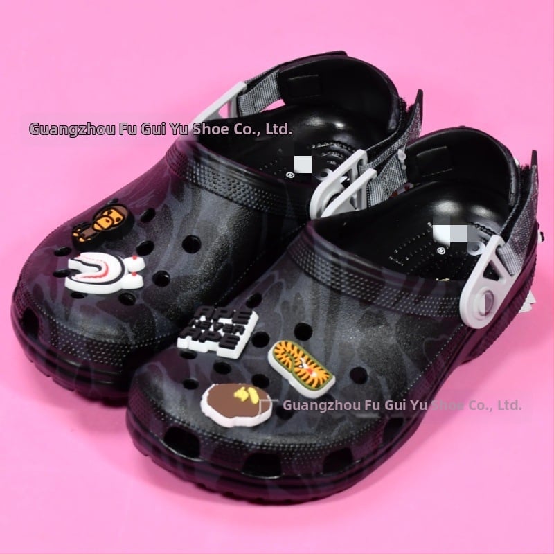 Unisex EVA kloogai su beždžionės galvos kamufliažu, neslidus padas, Cartoon Paradise stilius, 2025 m. pavasaris