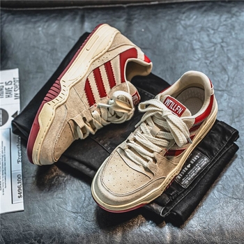 Vīriešu vaflī zoles kurpes – vieglas, elpojošas, augšdaļa no vairāku materiālu, PU zole, zems papēdis 1–3 cm, auklas