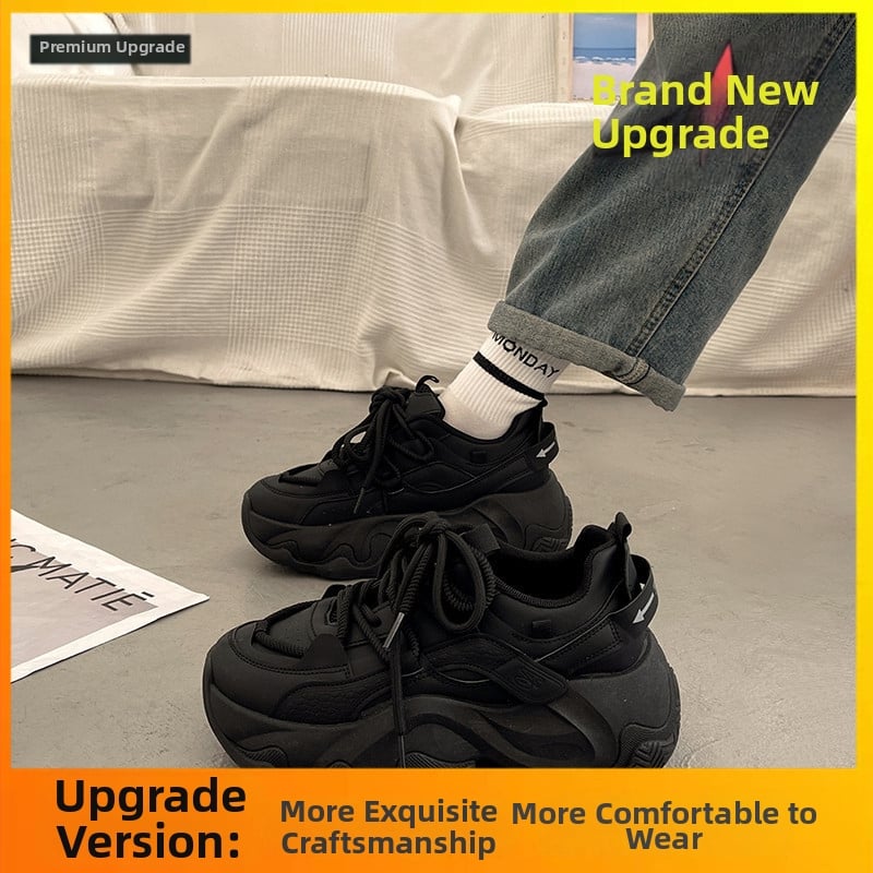 Sieviešu sporta kurpes ar bieza zole, PU augšdaļa, gumijas zole, apaļš purns, šņorēšana, zemais potītes augums, 3–5 cm pacelums, rudens ikdienai