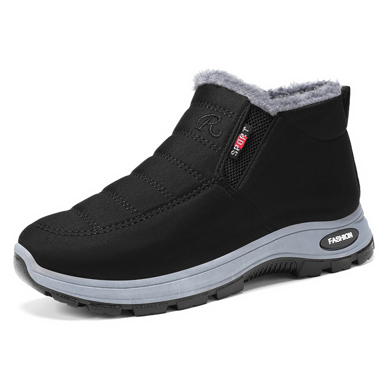 Ženske pamučne čizme s fleece podstavom, kožni gornji dio, Goodyear gumeni potplat, okrugli vrh, srednja visina pete 3–5 cm