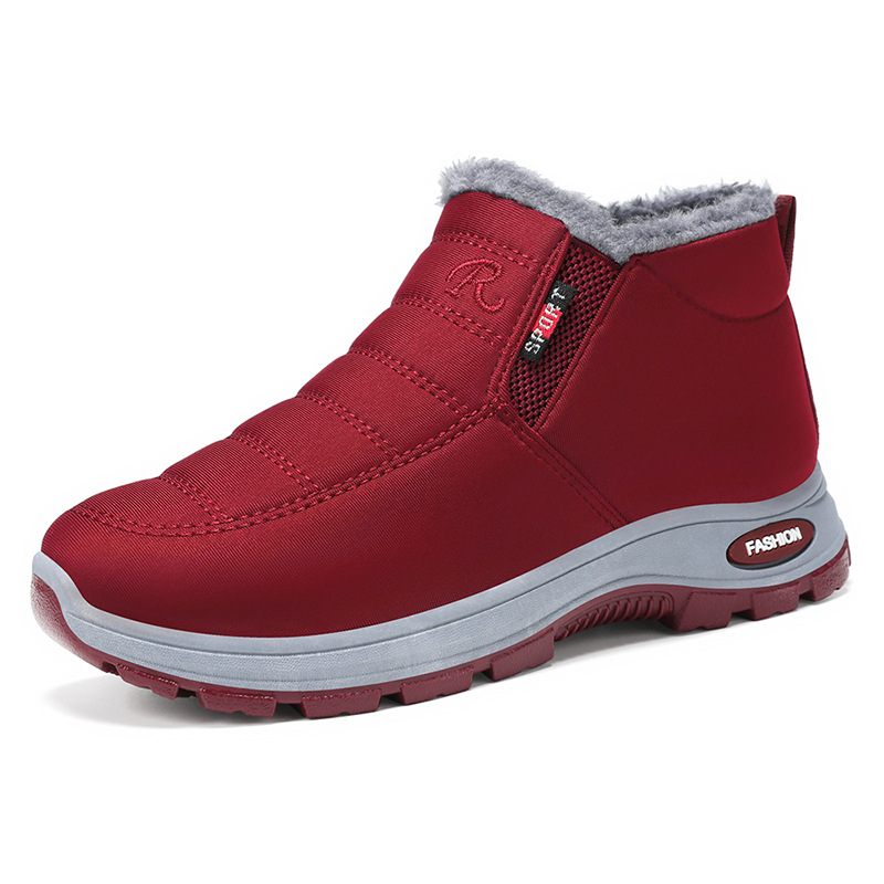 Ženske pamučne čizme s fleece podstavom, kožni gornji dio, Goodyear gumeni potplat, okrugli vrh, srednja visina pete 3–5 cm